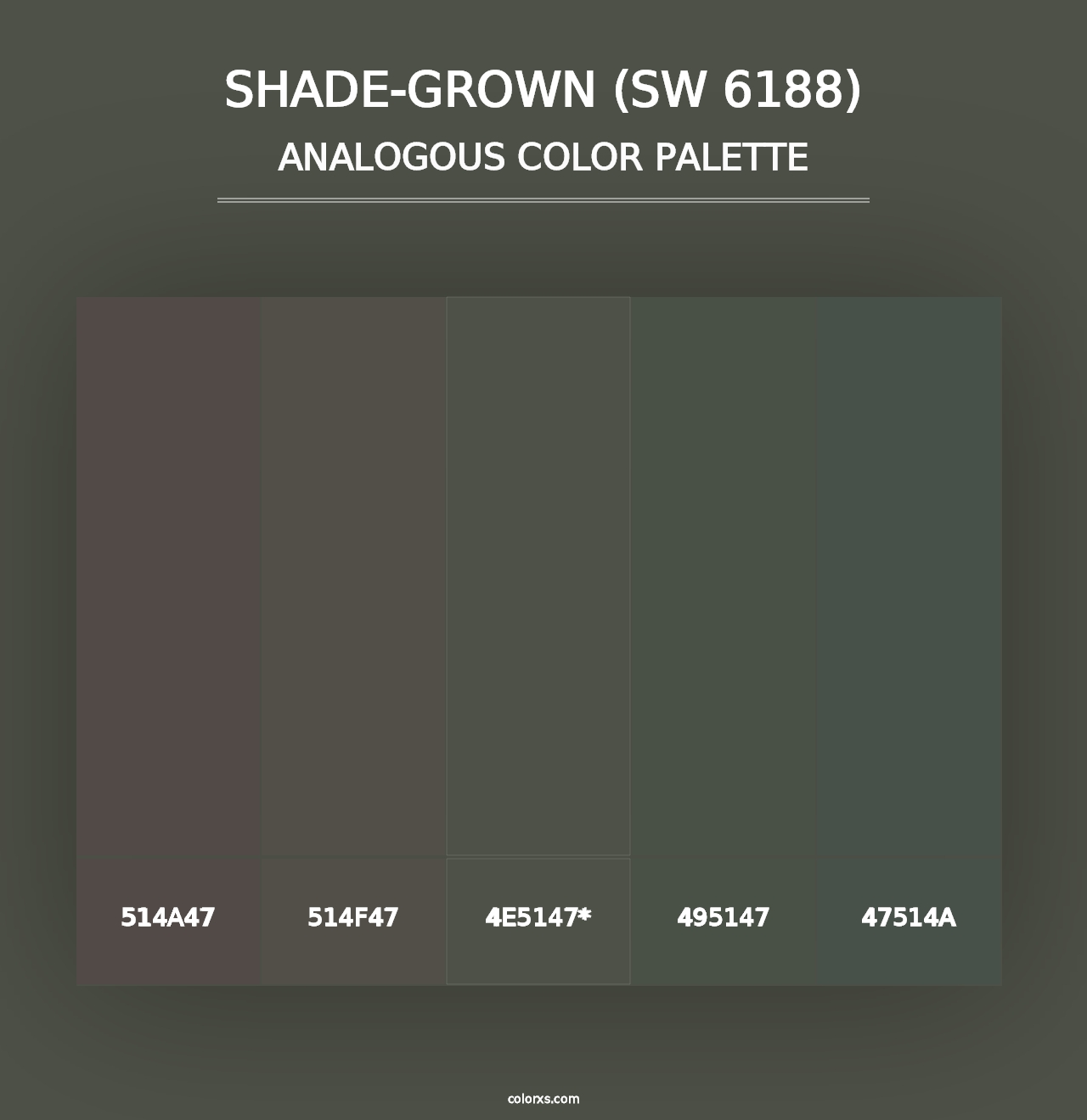 Shade-Grown (SW 6188) - Analogous Color Palette