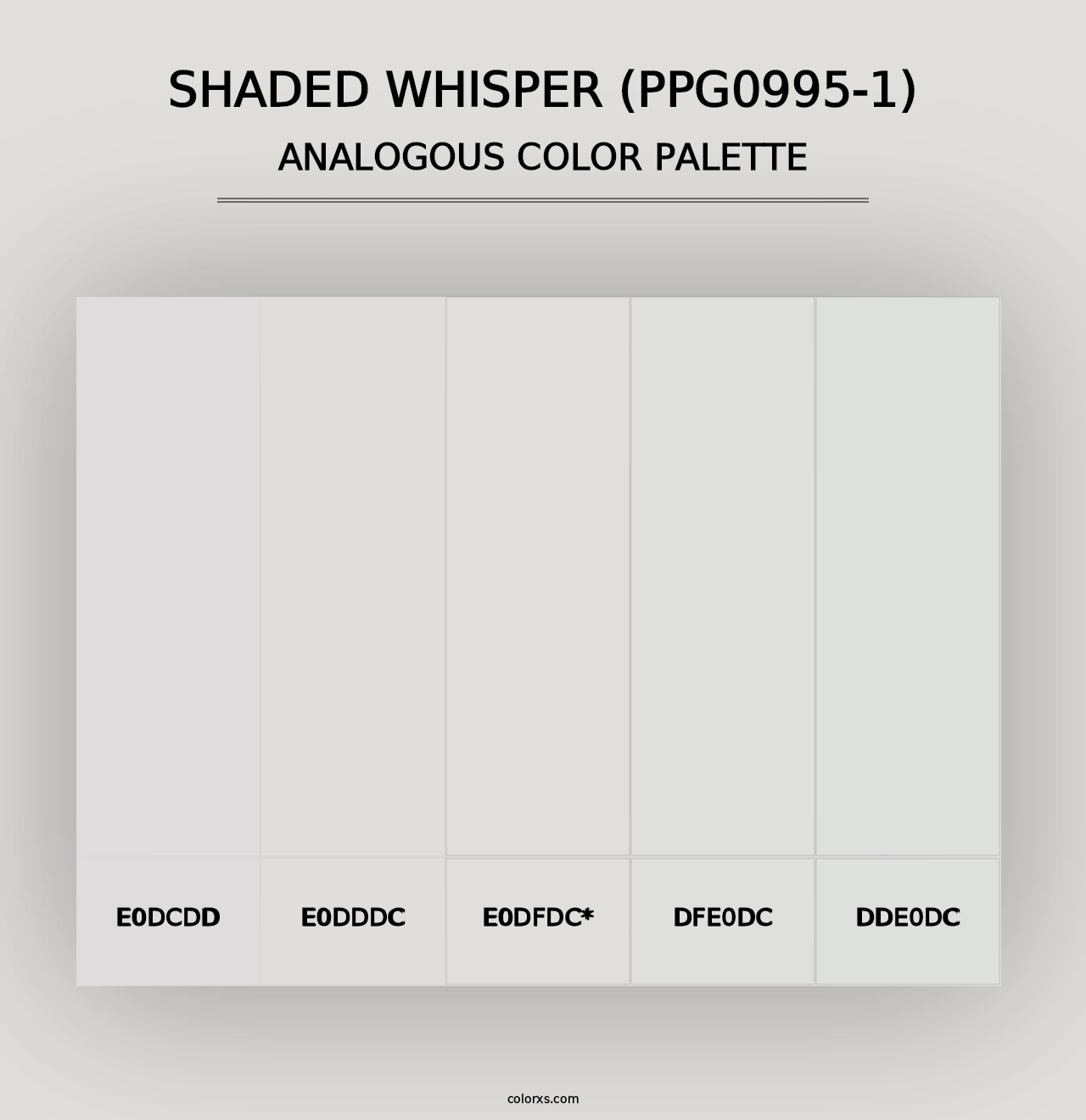 Shaded Whisper (PPG0995-1) - Analogous Color Palette