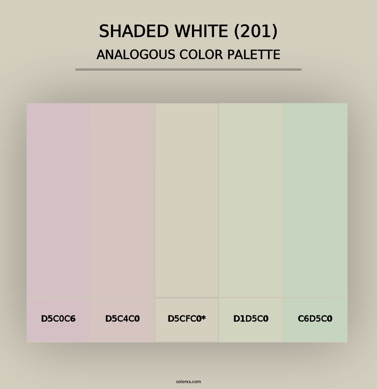 Shaded White (201) - Analogous Color Palette