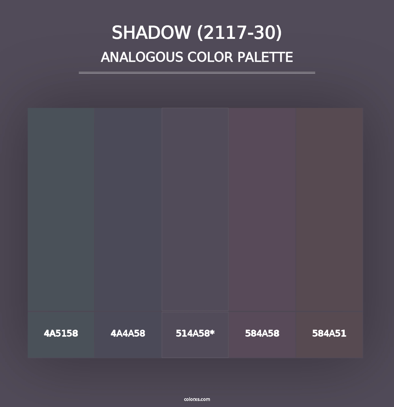 Shadow (2117-30) - Analogous Color Palette