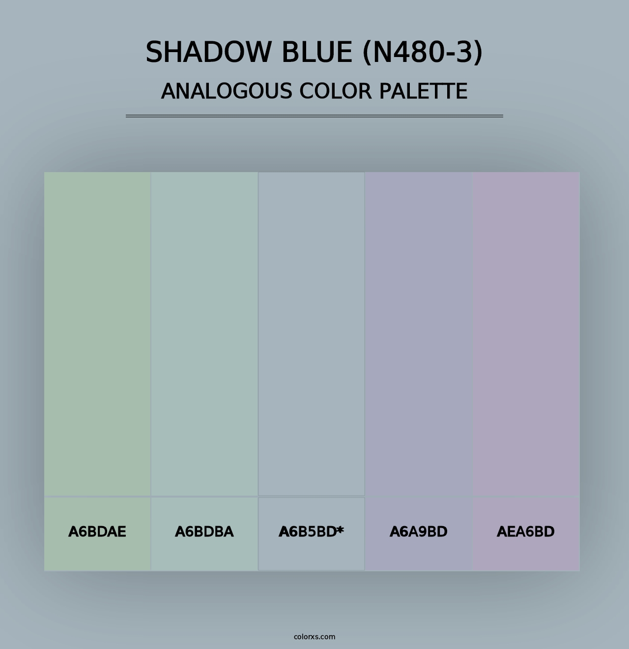 Shadow Blue (N480-3) - Analogous Color Palette