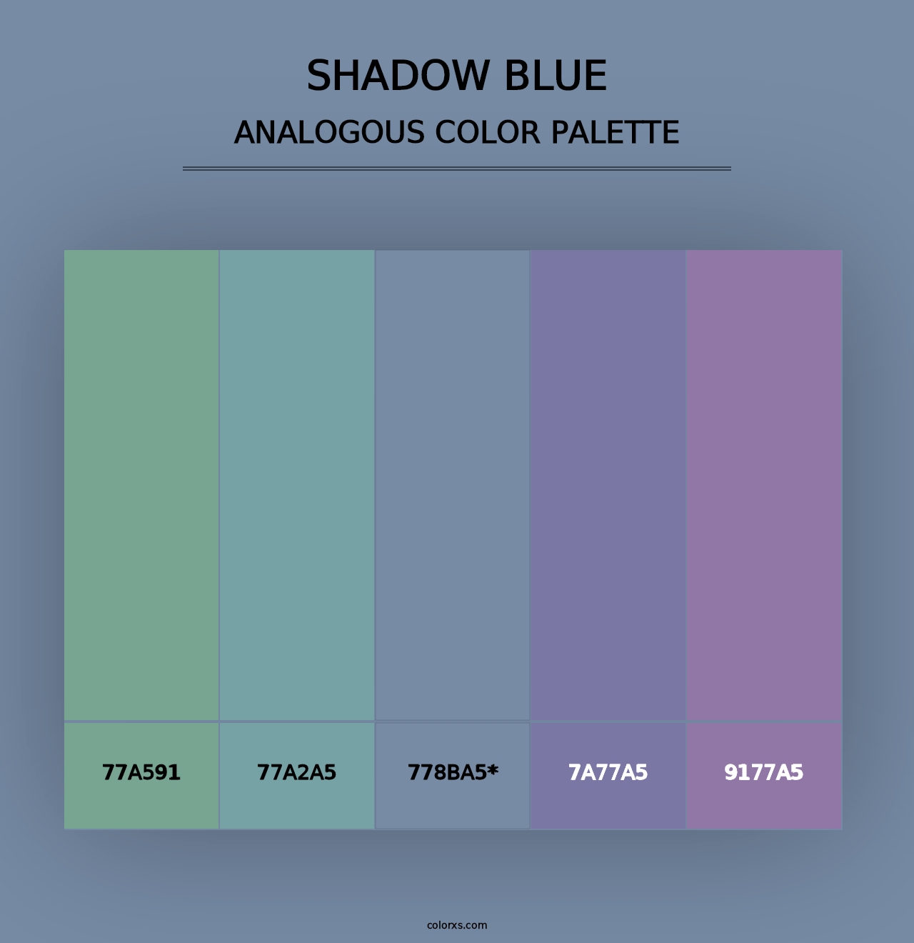 Shadow Blue - Analogous Color Palette