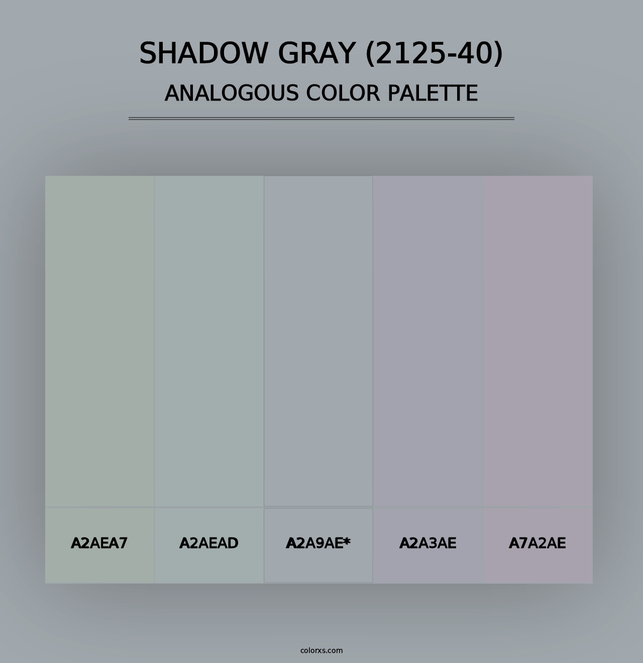 Shadow Gray (2125-40) - Analogous Color Palette