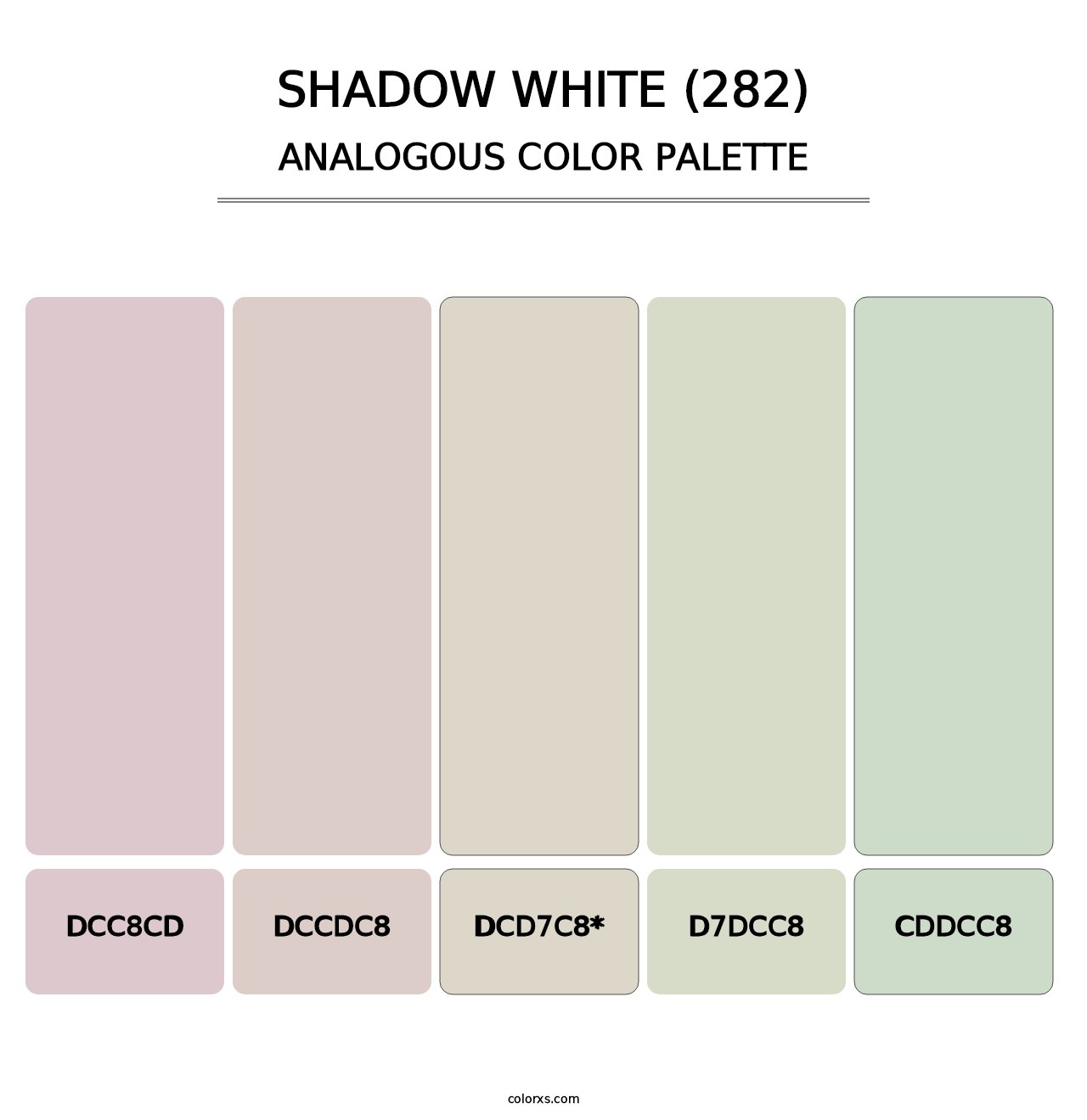 Shadow White (282) - Analogous Color Palette