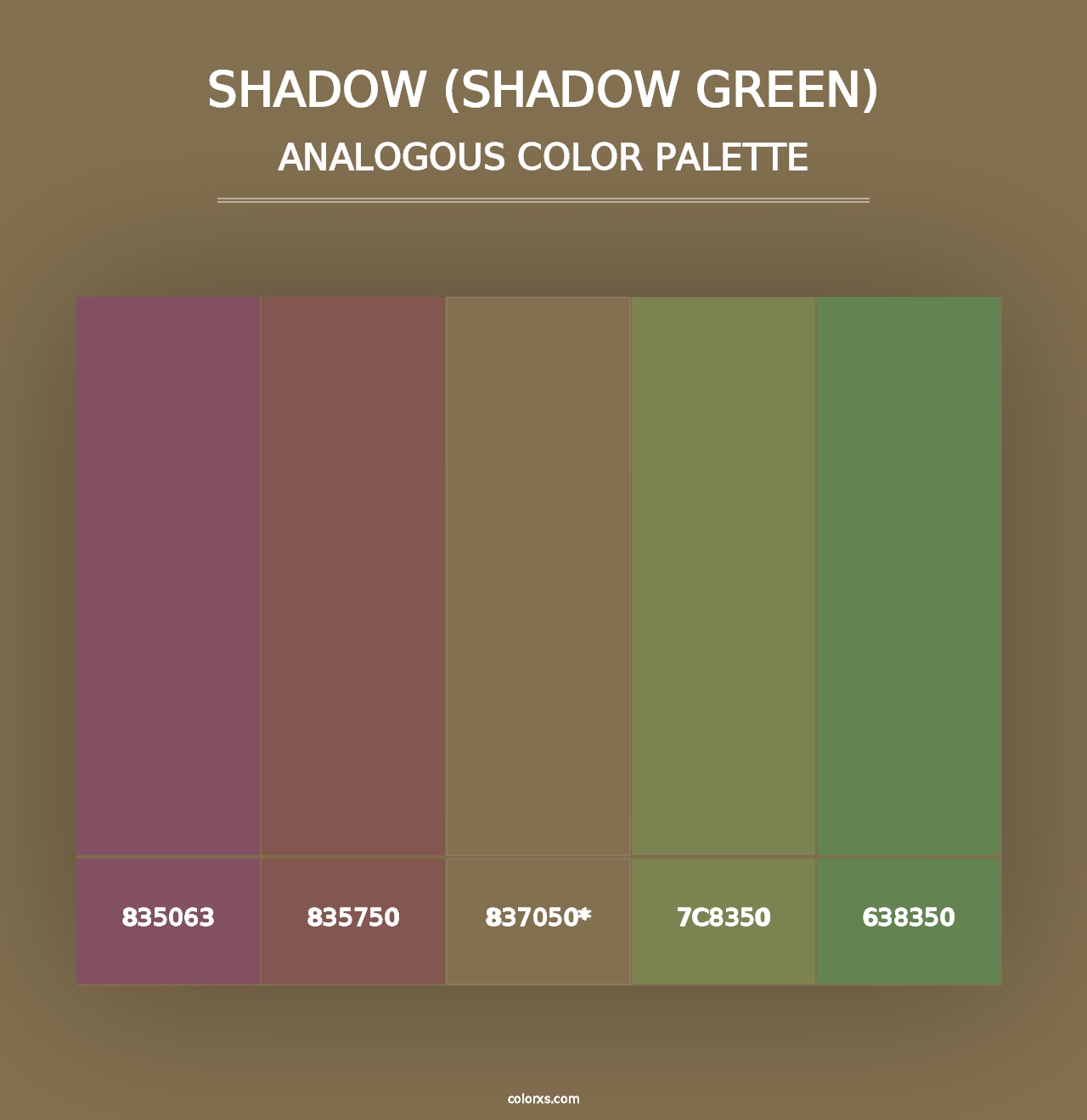 Shadow (Shadow Green) - Analogous Color Palette