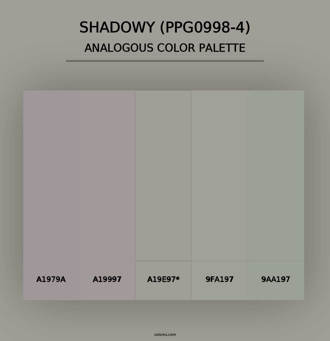 Shadowy (PPG0998-4) - Analogous Color Palette