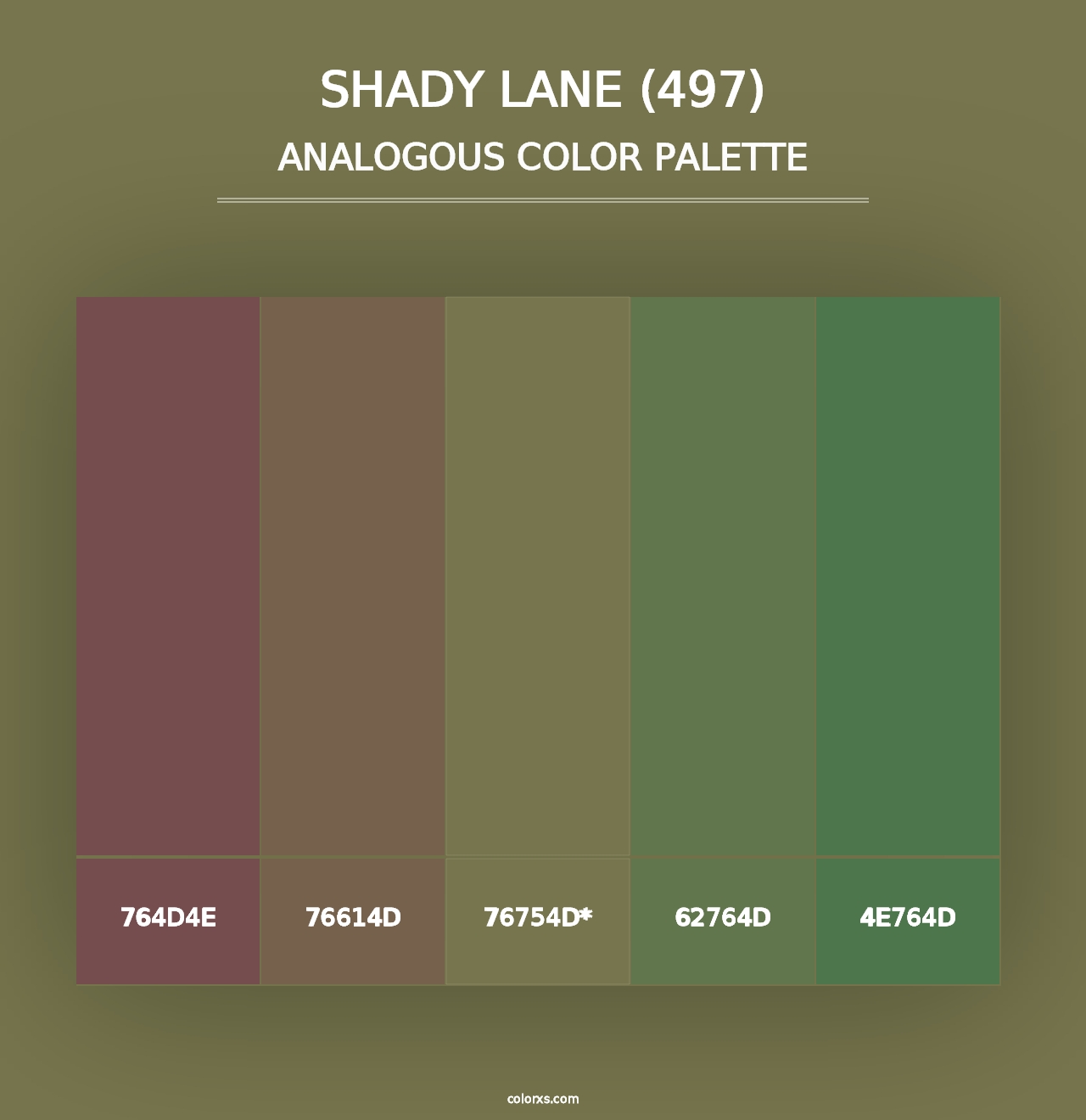 Shady Lane (497) - Analogous Color Palette