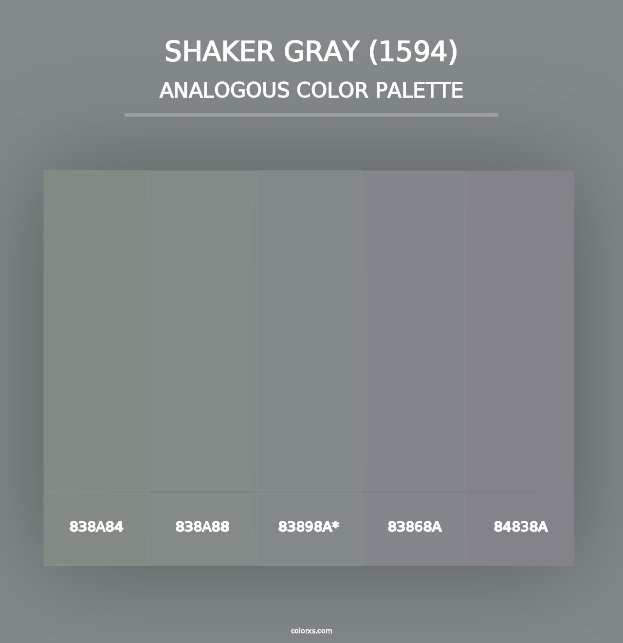 Shaker Gray (1594) - Analogous Color Palette