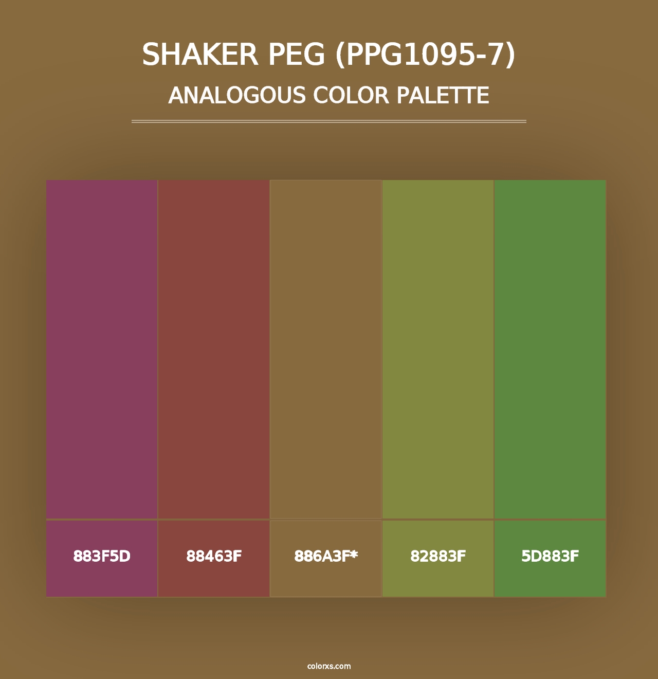 Shaker Peg (PPG1095-7) - Analogous Color Palette