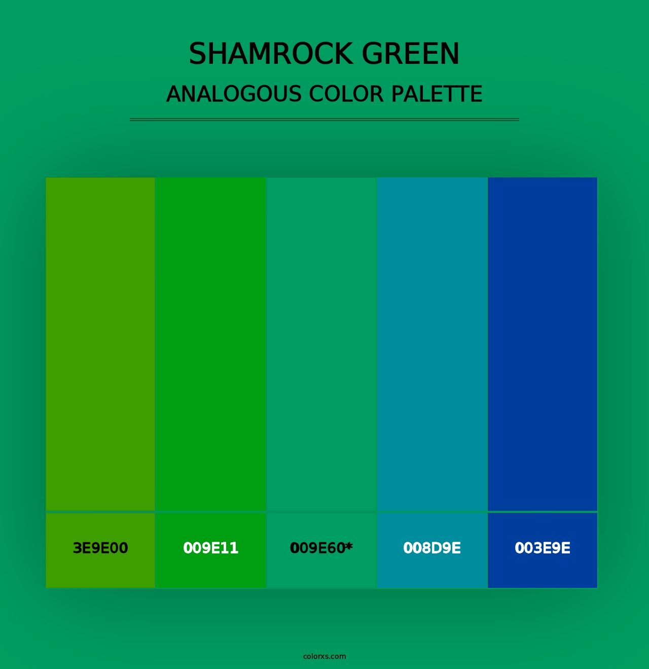 Shamrock Green - Analogous Color Palette