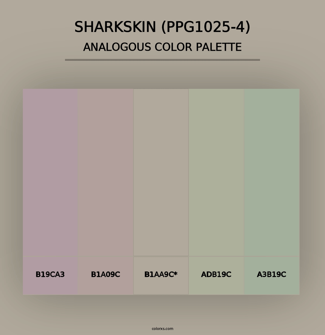 Sharkskin (PPG1025-4) - Analogous Color Palette