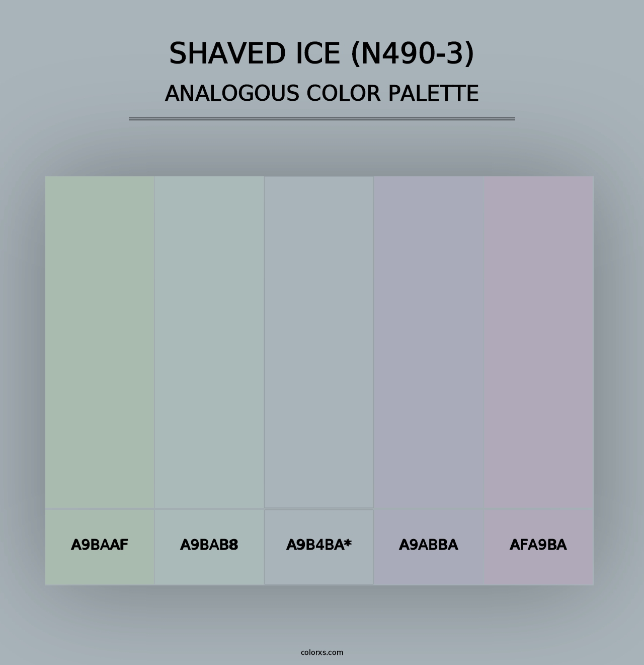 Shaved Ice (N490-3) - Analogous Color Palette