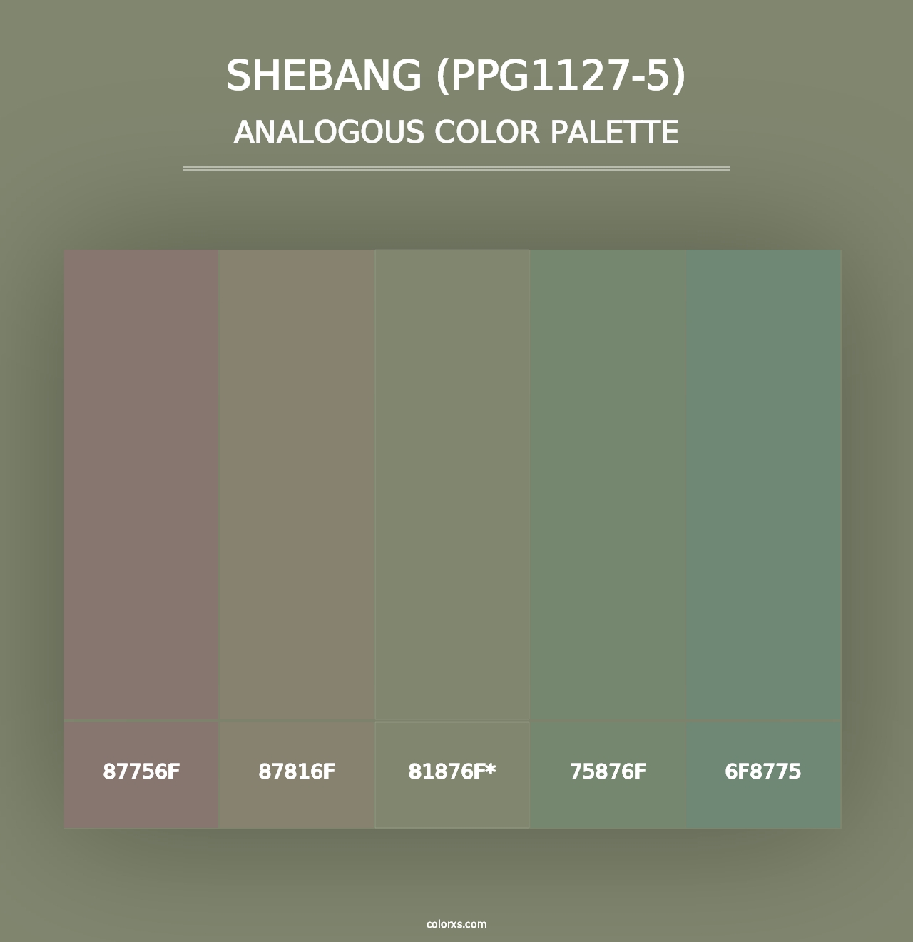 Shebang (PPG1127-5) - Analogous Color Palette