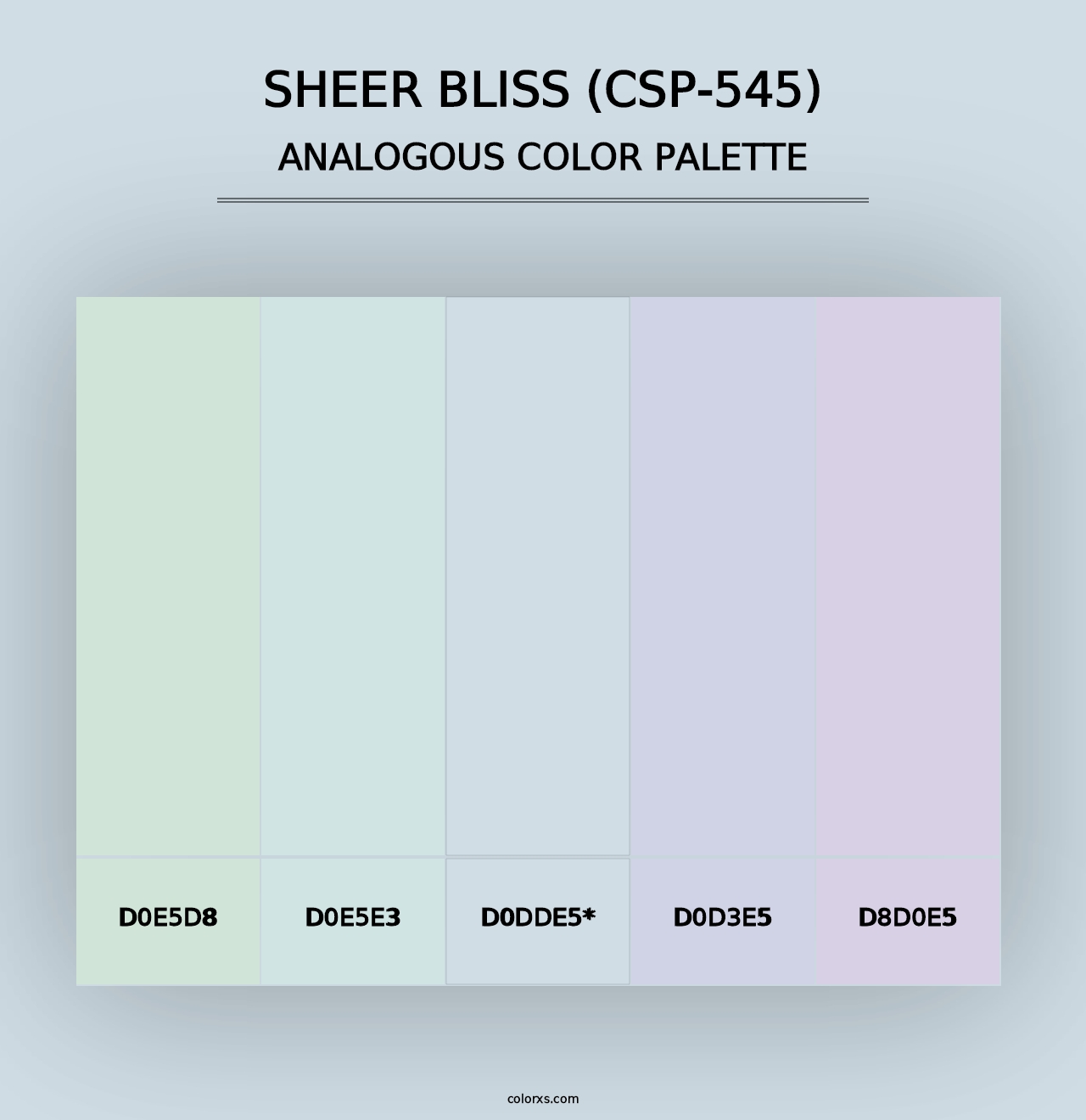 Sheer Bliss (CSP-545) - Analogous Color Palette