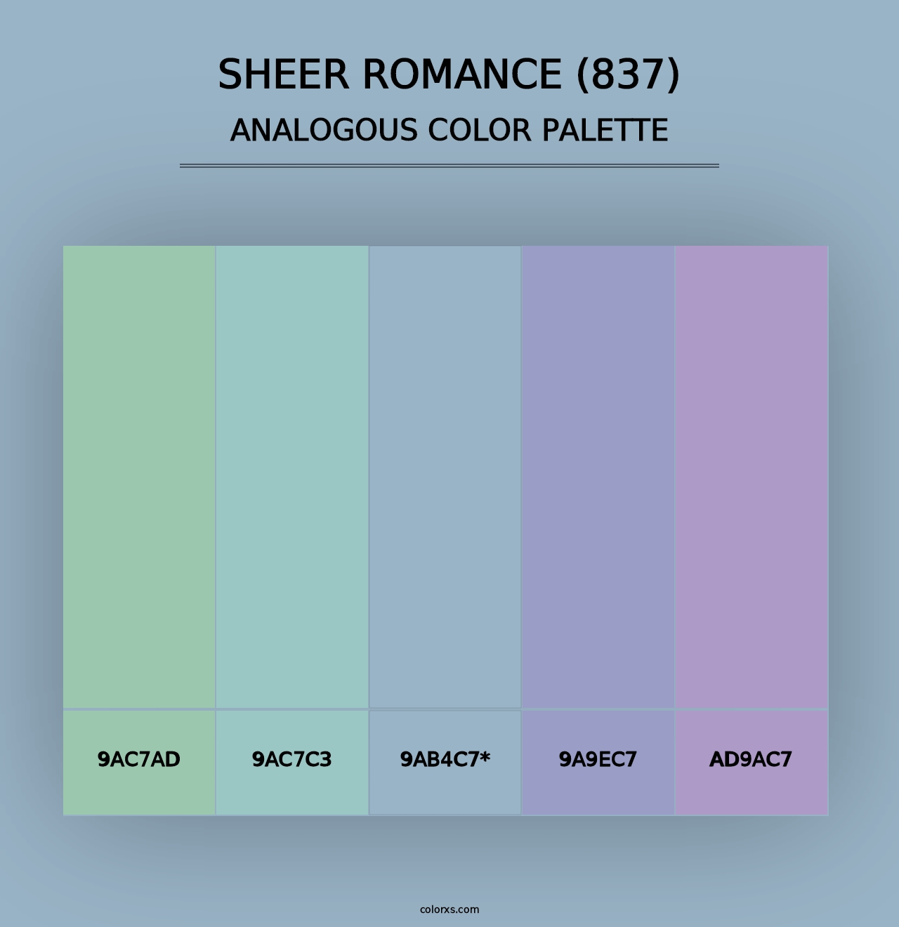 Sheer Romance (837) - Analogous Color Palette