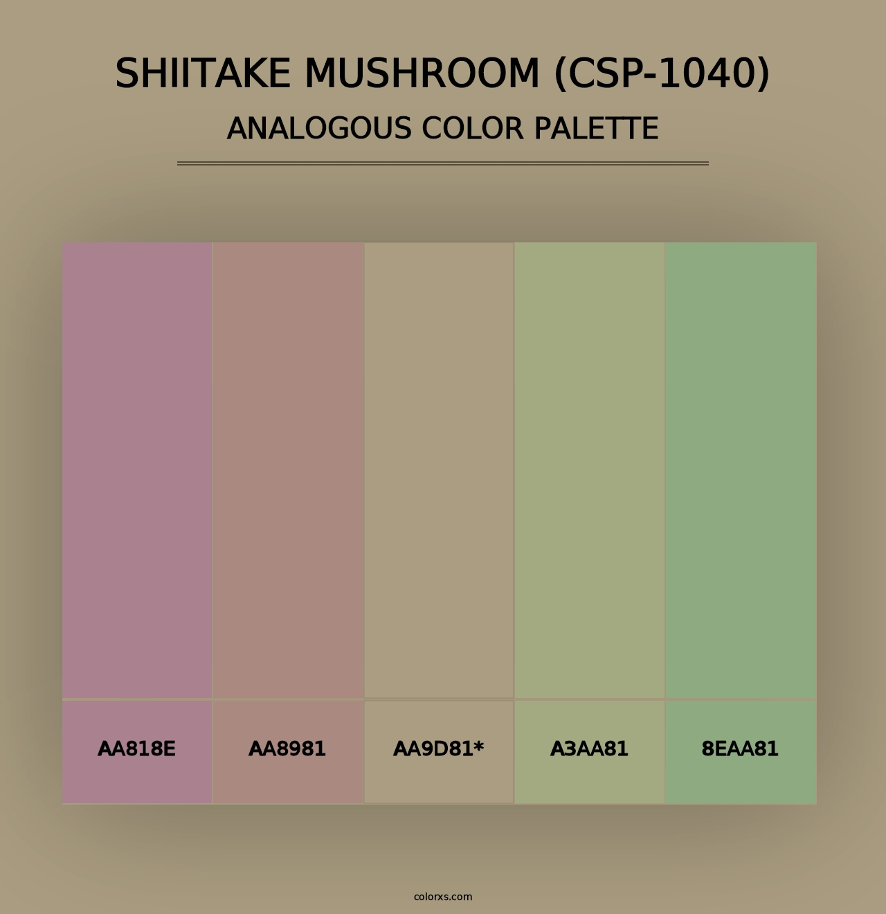 Shiitake Mushroom (CSP-1040) - Analogous Color Palette