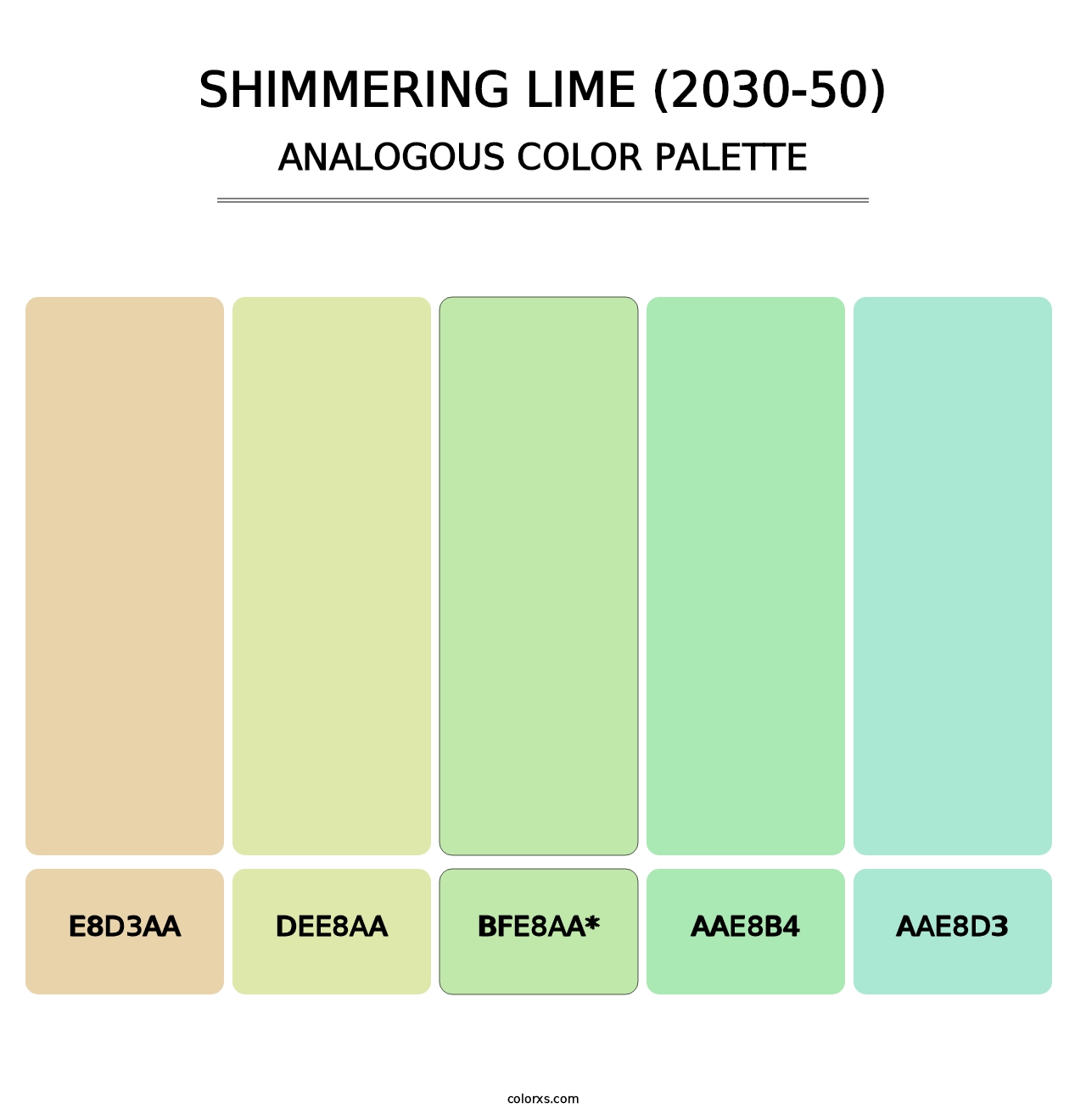 Shimmering Lime (2030-50) - Analogous Color Palette