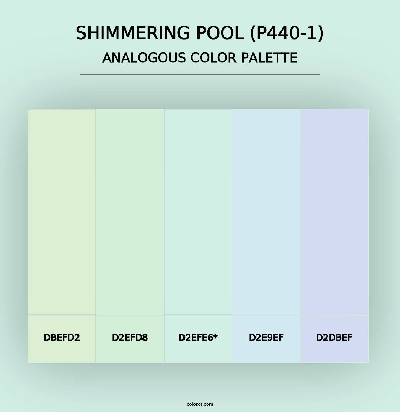 Shimmering Pool (P440-1) - Analogous Color Palette