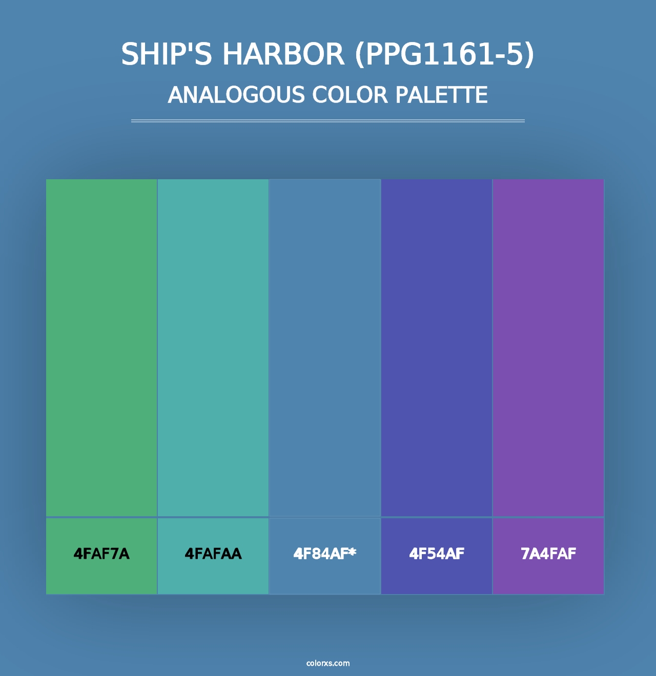 Ship's Harbor (PPG1161-5) - Analogous Color Palette