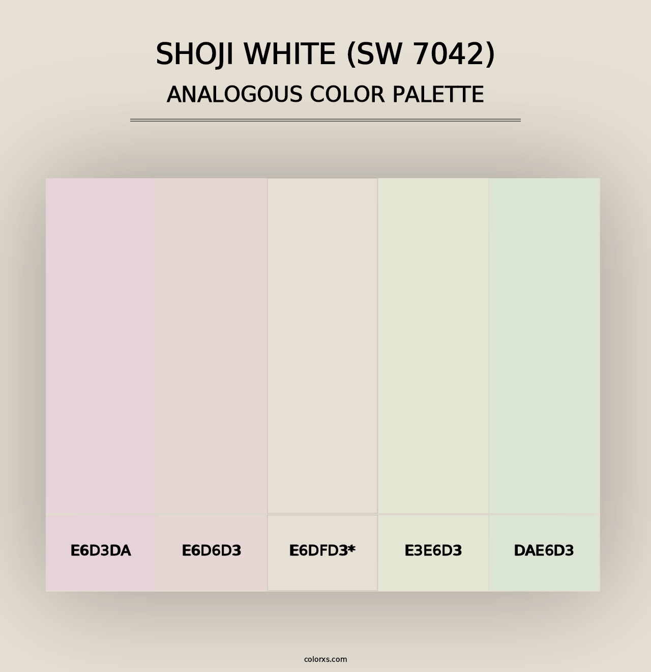 Shoji White (SW 7042) - Analogous Color Palette