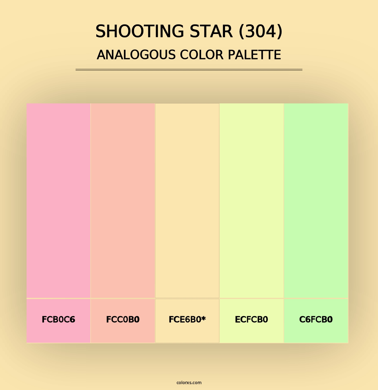 Shooting Star (304) - Analogous Color Palette