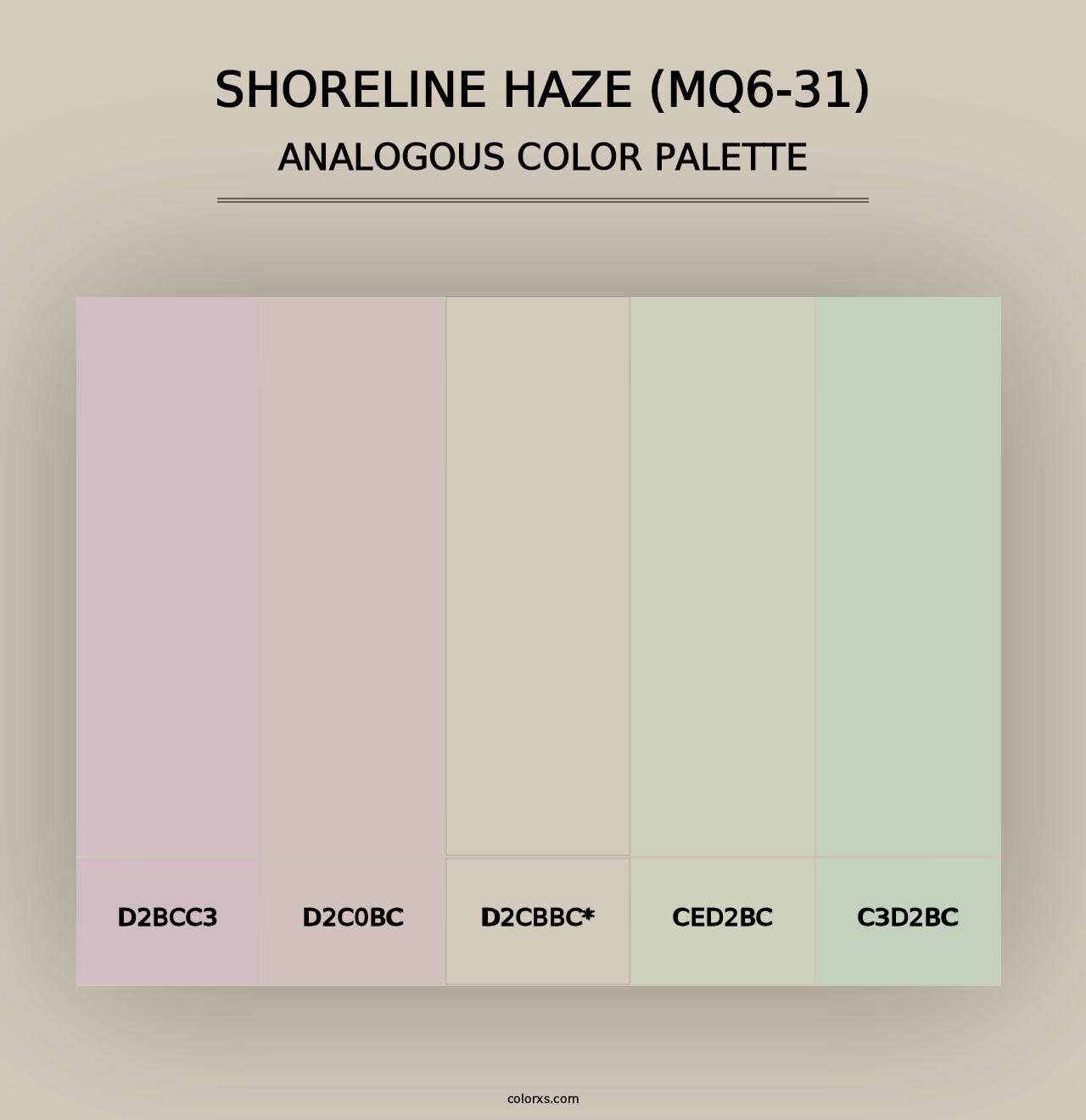 Shoreline Haze (MQ6-31) - Analogous Color Palette