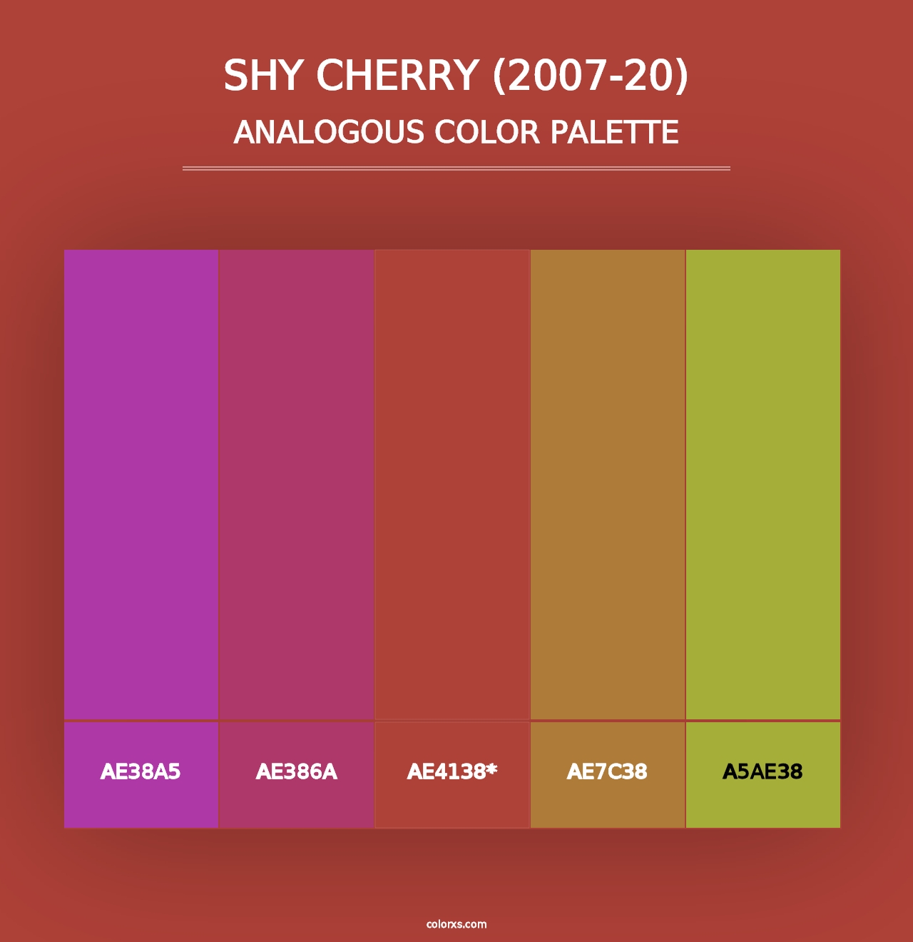 Shy Cherry (2007-20) - Analogous Color Palette