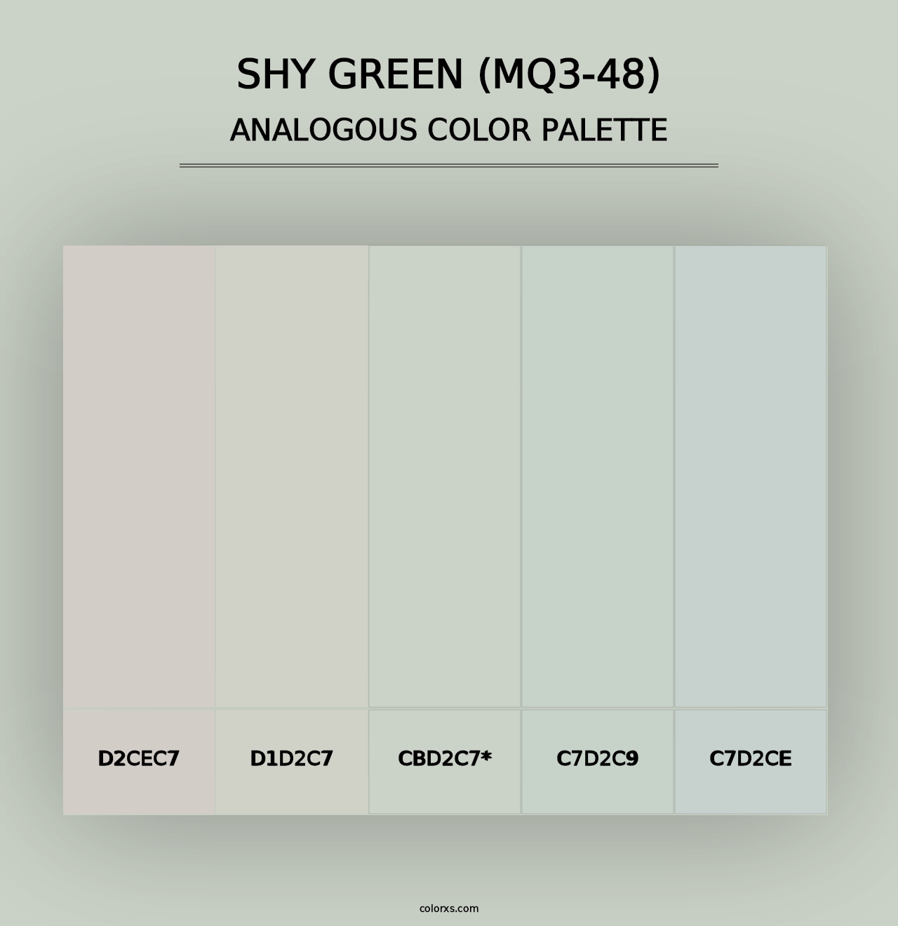 Shy Green (MQ3-48) - Analogous Color Palette