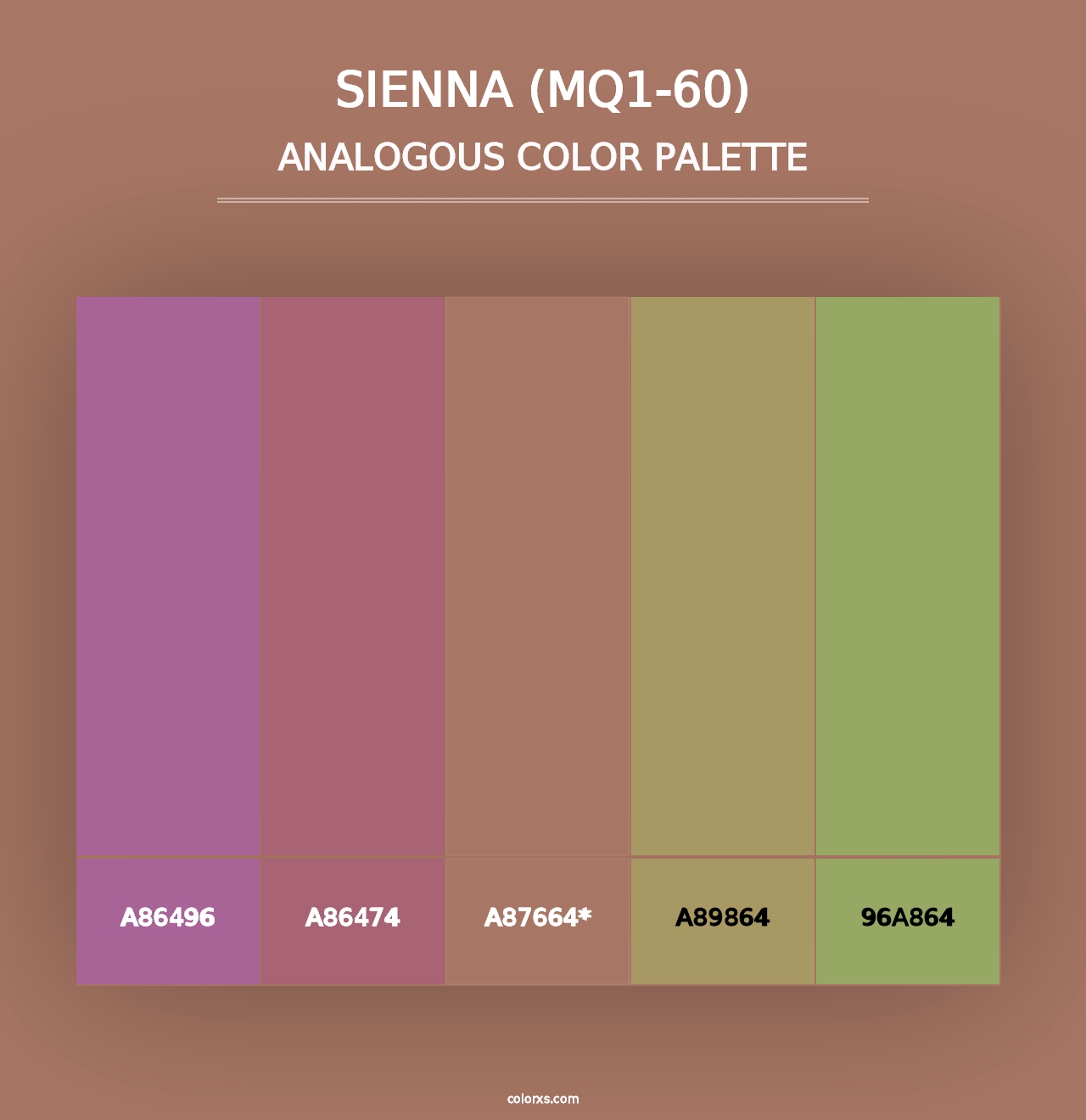 Sienna (MQ1-60) - Analogous Color Palette