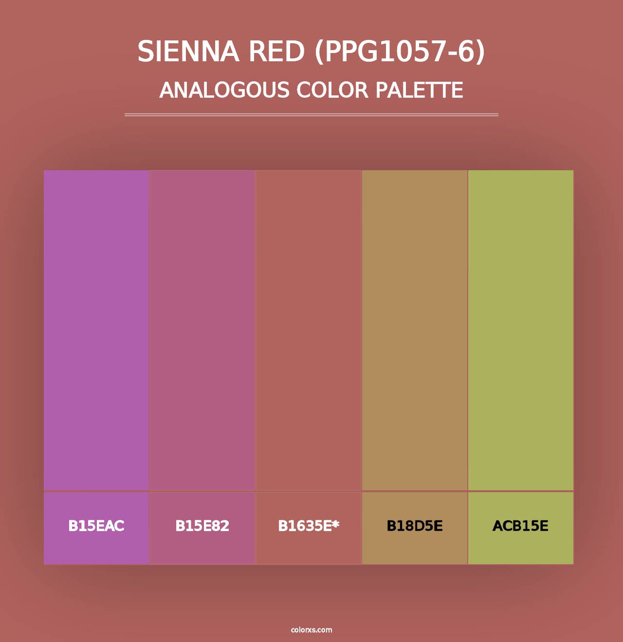 Sienna Red (PPG1057-6) - Analogous Color Palette