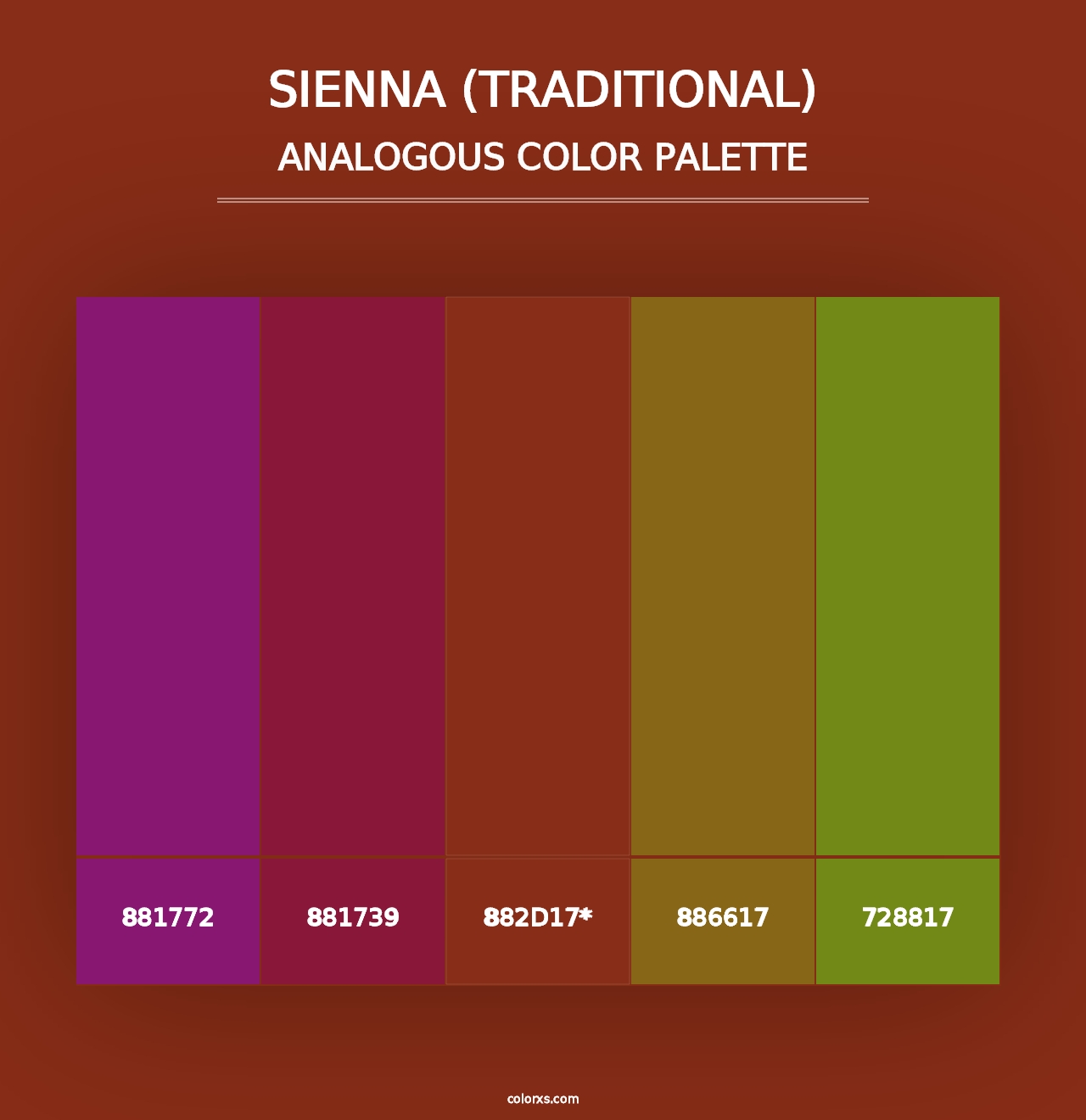 Sienna (Traditional) - Analogous Color Palette