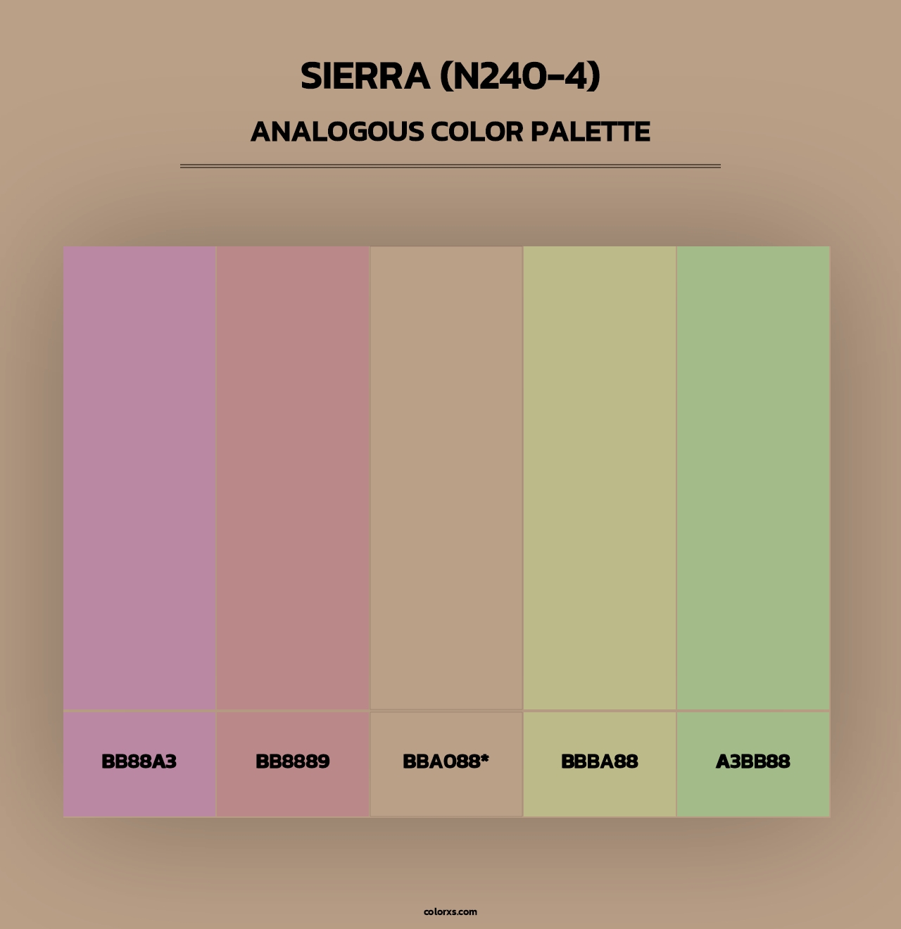 Sierra (N240-4) - Analogous Color Palette