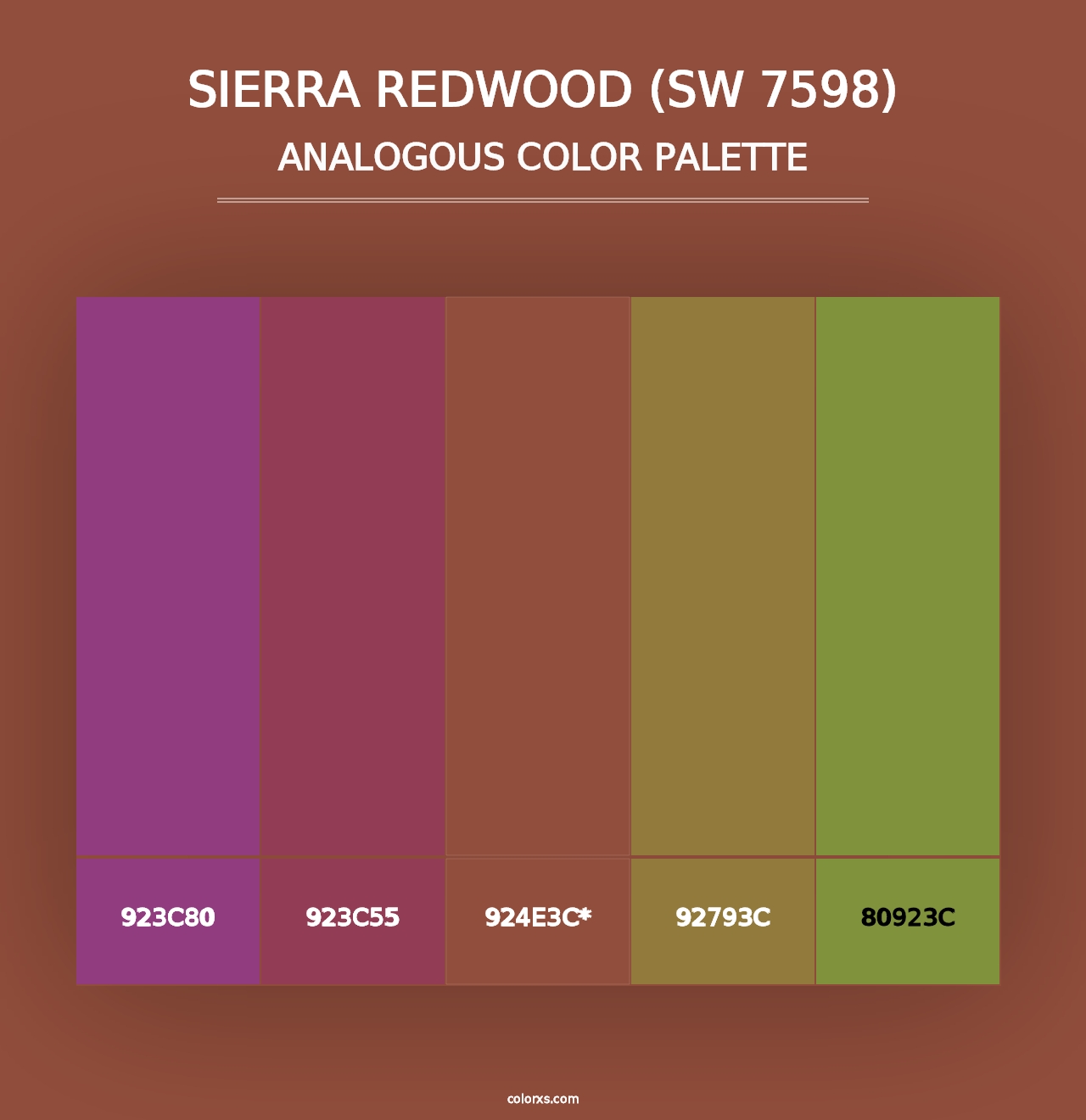 Sierra Redwood (SW 7598) - Analogous Color Palette