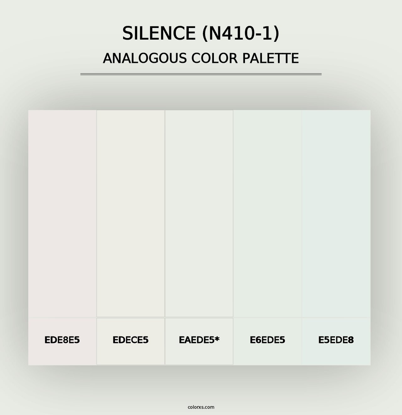 Silence (N410-1) - Analogous Color Palette