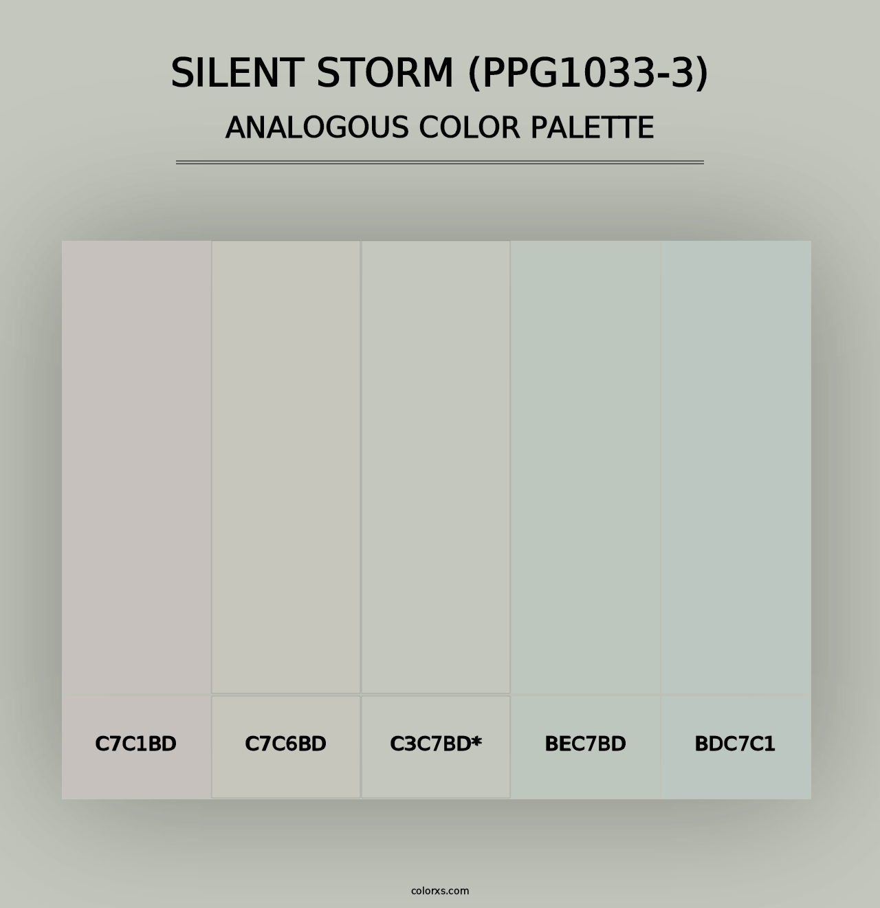 Silent Storm (PPG1033-3) - Analogous Color Palette