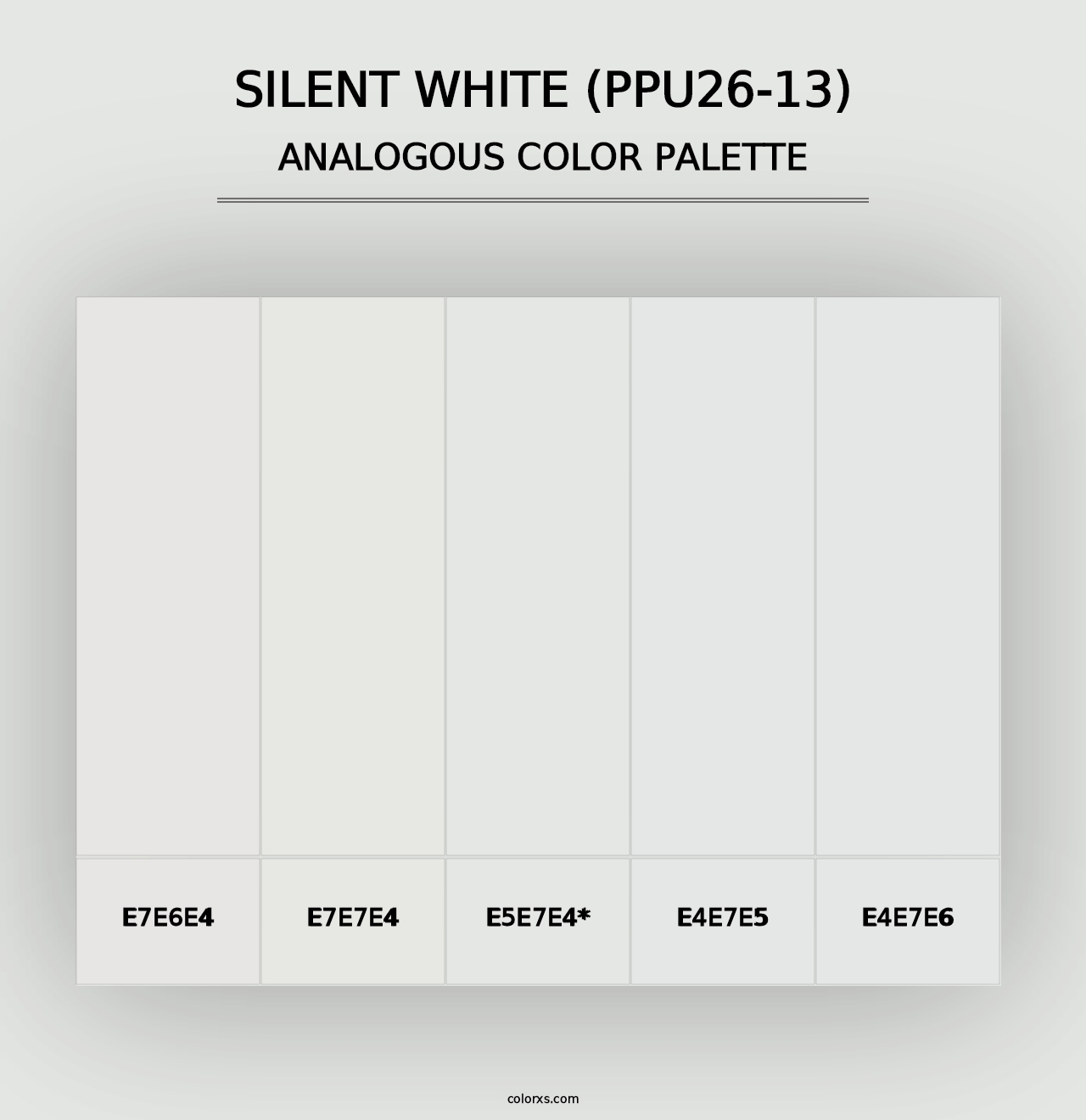 Silent White (PPU26-13) - Analogous Color Palette