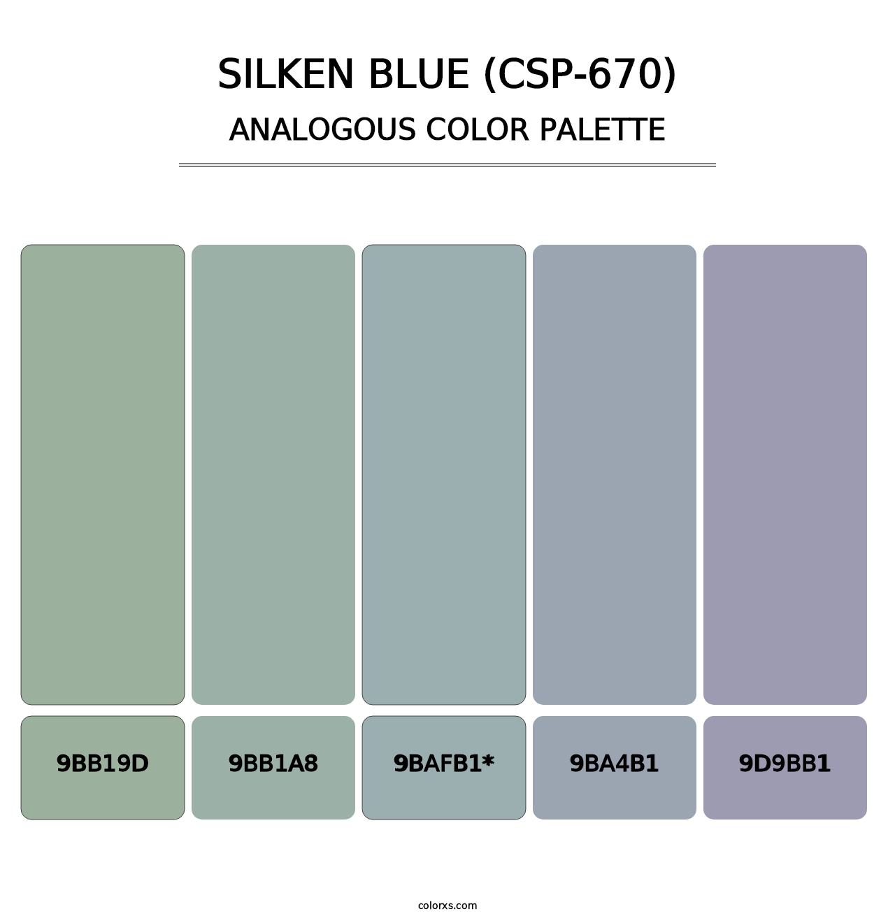 Silken Blue (CSP-670) - Analogous Color Palette