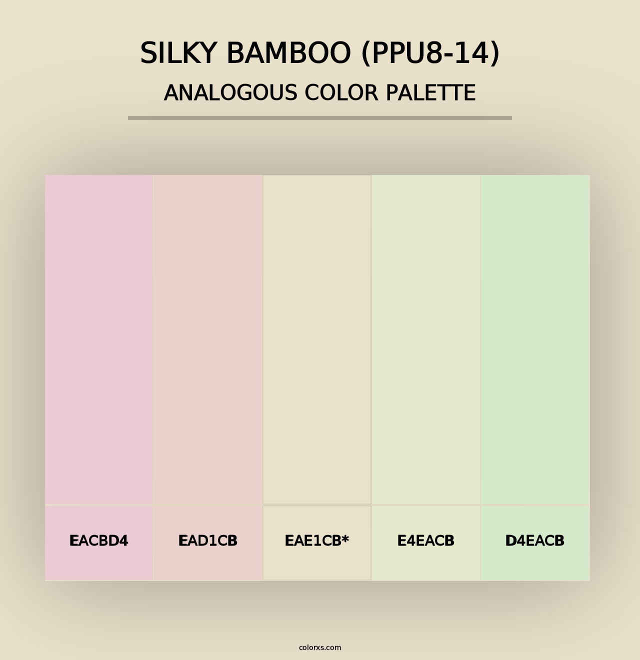 Silky Bamboo (PPU8-14) - Analogous Color Palette