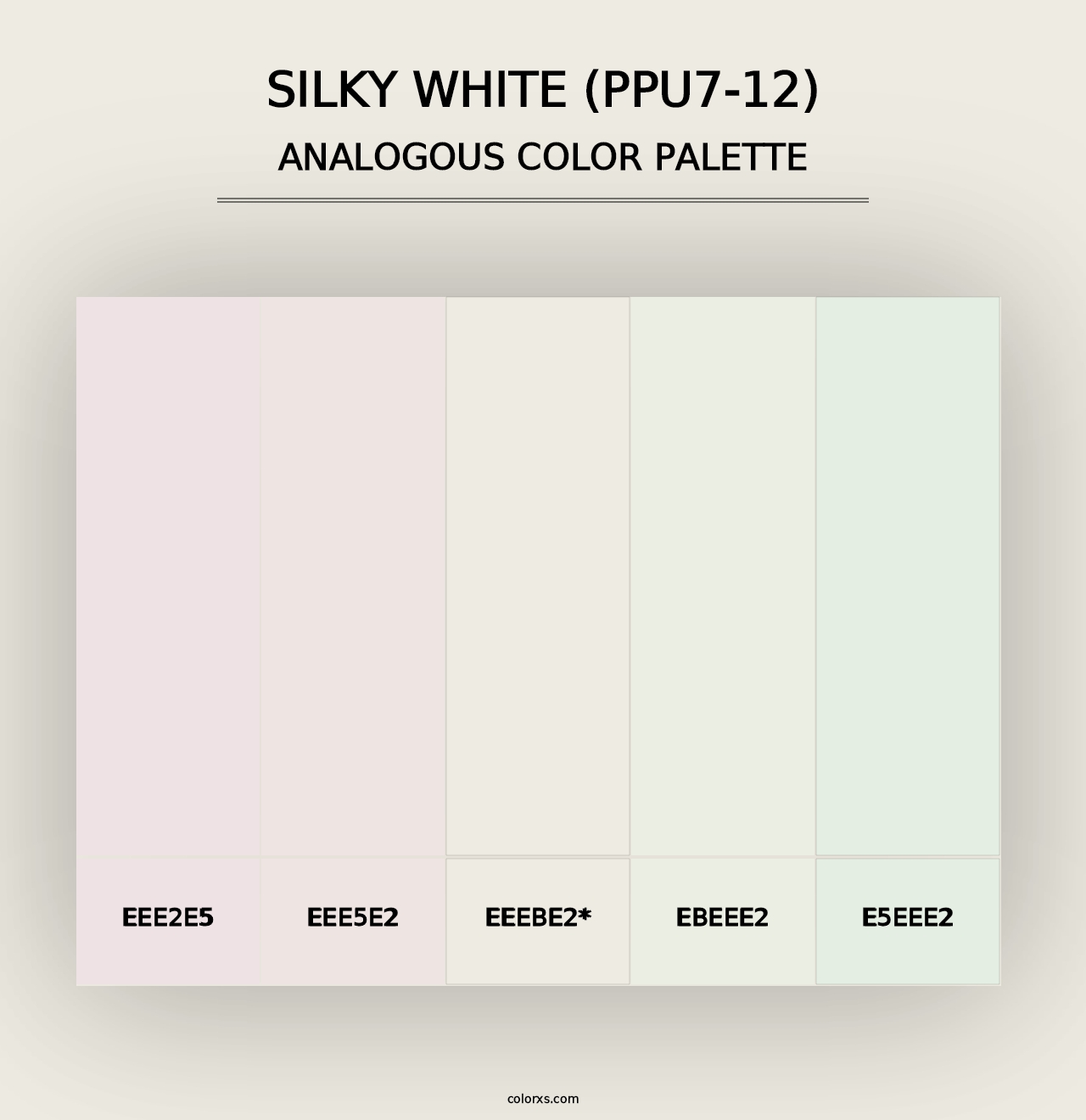 Silky White (PPU7-12) - Analogous Color Palette