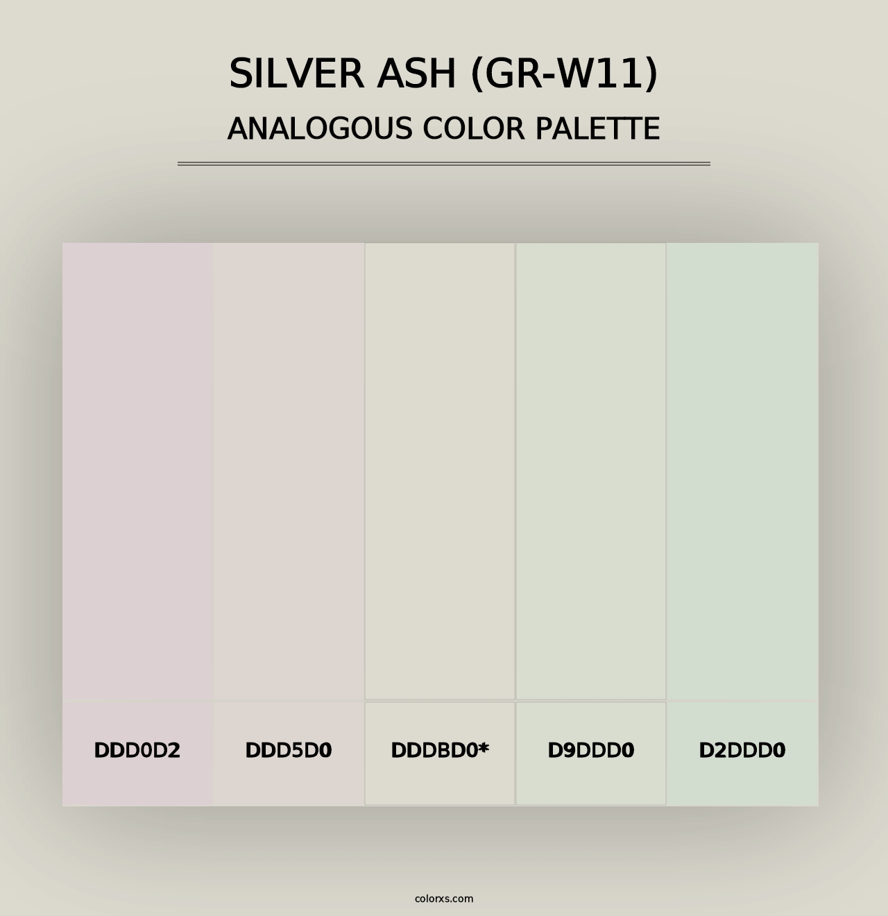 Silver Ash (GR-W11) - Analogous Color Palette