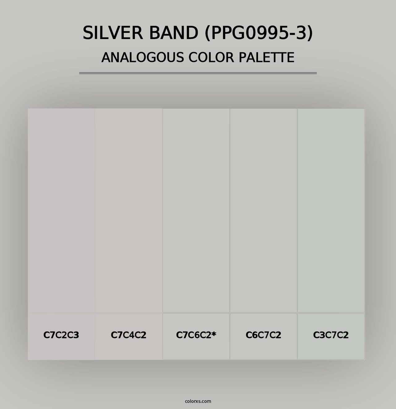 Silver Band (PPG0995-3) - Analogous Color Palette