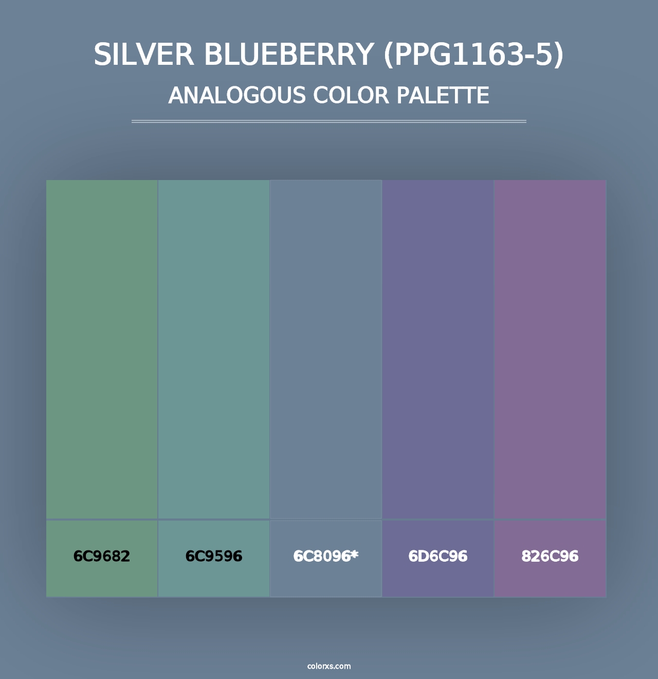 Silver Blueberry (PPG1163-5) - Analogous Color Palette