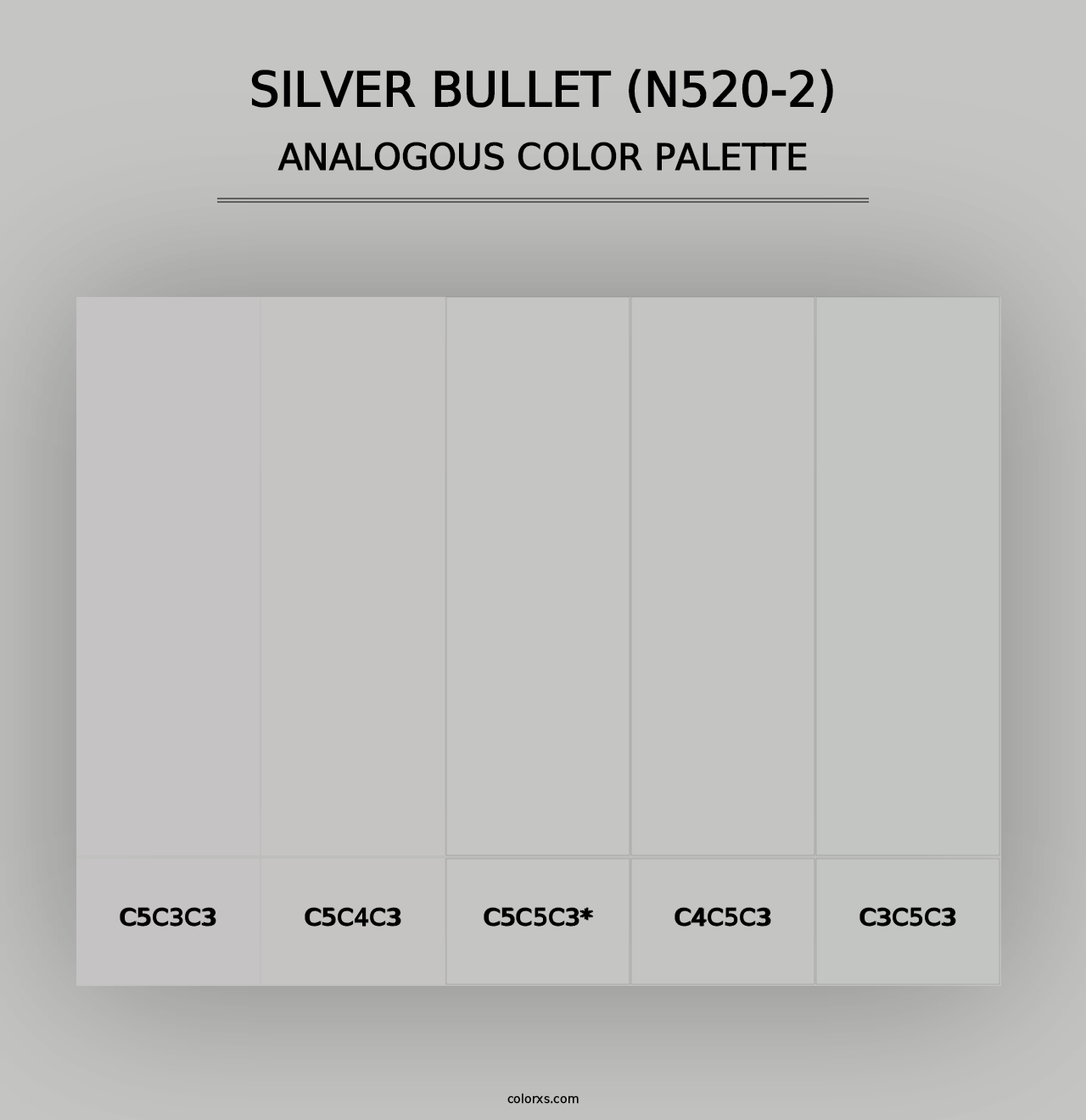 Silver Bullet (N520-2) - Analogous Color Palette