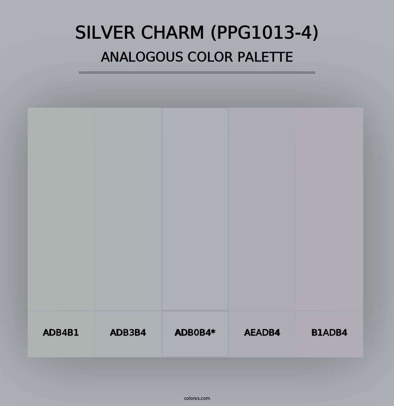 Silver Charm (PPG1013-4) - Analogous Color Palette