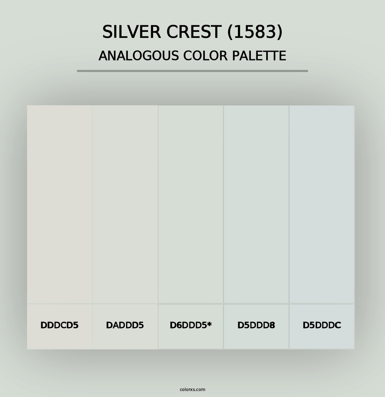 Silver Crest (1583) - Analogous Color Palette