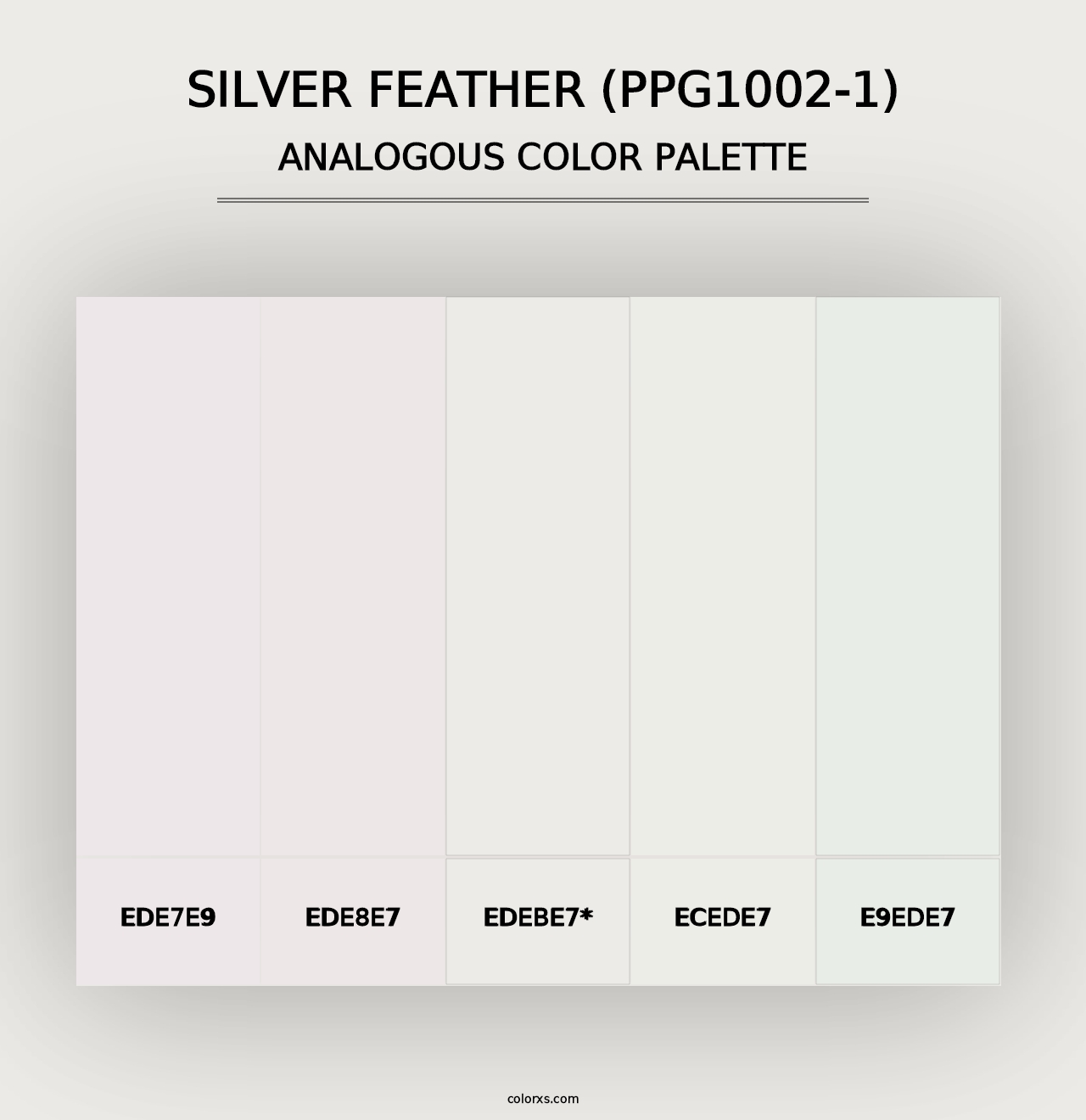 Silver Feather (PPG1002-1) - Analogous Color Palette