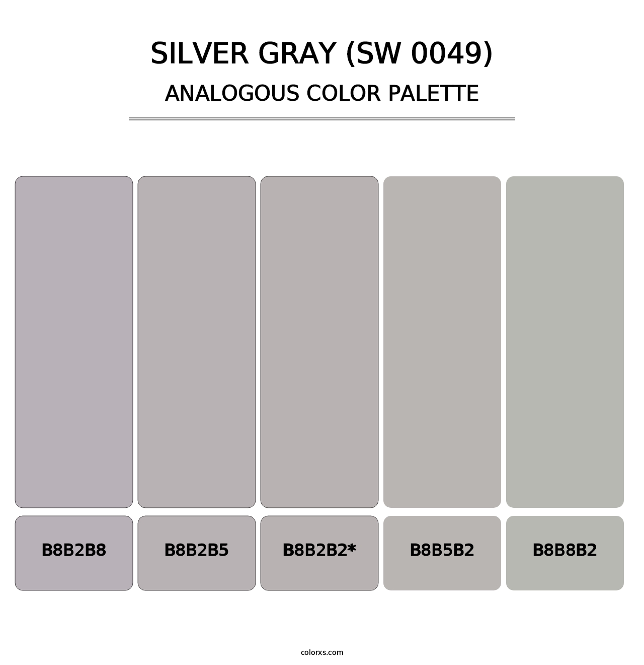 Silver Gray (SW 0049) - Analogous Color Palette