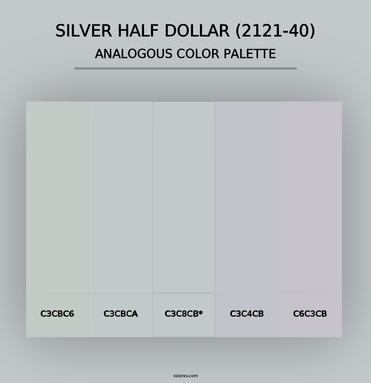 Silver Half Dollar (2121-40) - Analogous Color Palette