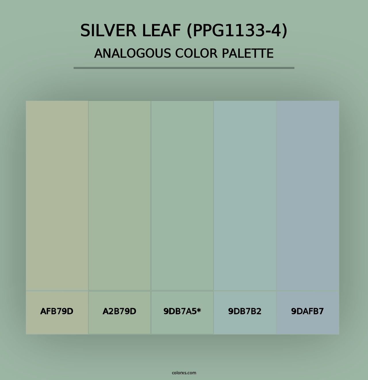 Silver Leaf (PPG1133-4) - Analogous Color Palette