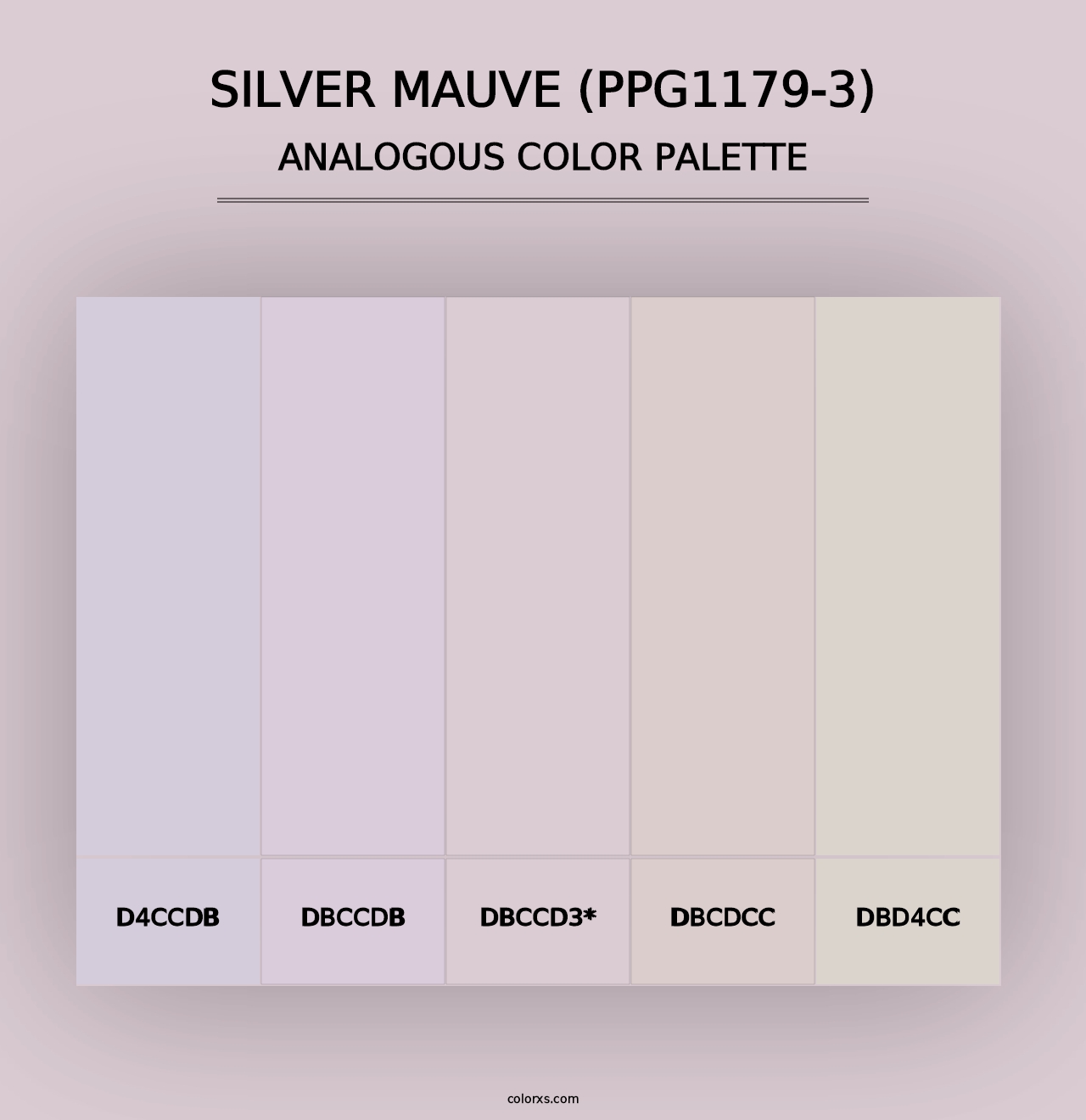 Silver Mauve (PPG1179-3) - Analogous Color Palette